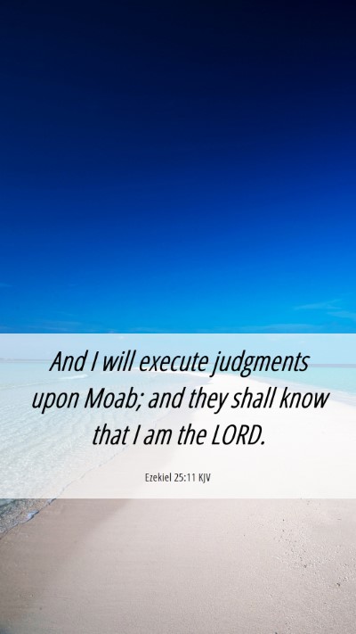 Picture 06 - Ezekiel 25:11 KJV Mobile Phone Wallpaper - And I will execute judgments upon Moab; and they - Mobile Bible Verse Wallpaper