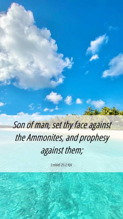 Picture 06 - Ezekiel 25:2 KJV Mobile Phone Wallpaper - Son of man, set thy face against the Ammonites, - Mobile Bible Verse Wallpaper
