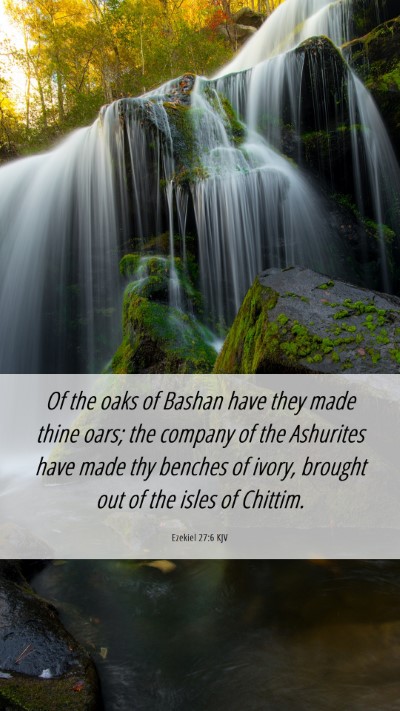 Picture 06 - Ezekiel 27:6 KJV Mobile Phone Wallpaper - Of the oaks of Bashan have they made thine oars; - Mobile Bible Verse Wallpaper