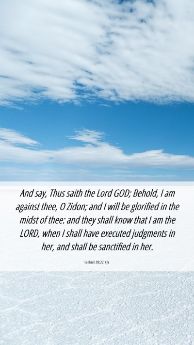 Picture 06 - Ezekiel 28:22 KJV Mobile Phone Wallpaper - And say, Thus saith the Lord GOD; Behold, I am - Mobile Bible Verse Wallpaper