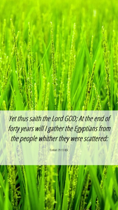 Picture 06 - Ezekiel 29:13 KJV Mobile Phone Wallpaper - Yet thus saith the Lord GOD; At the end of forty - Mobile Bible Verse Wallpaper