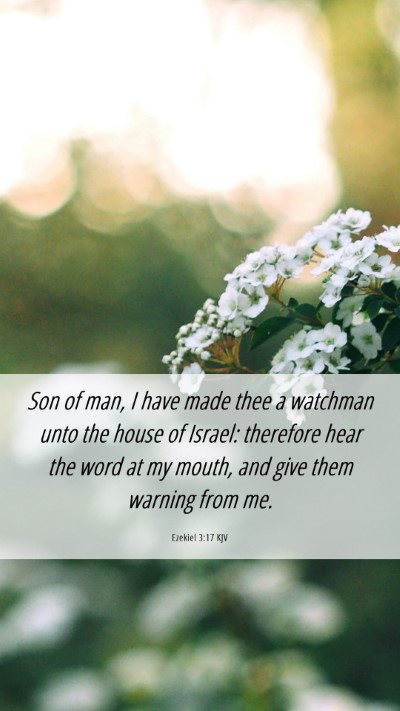 Picture 06 - Ezekiel 3:17 KJV Mobile Phone Wallpaper - Son of man, I have made thee a watchman unto the - Mobile Bible Verse Wallpaper