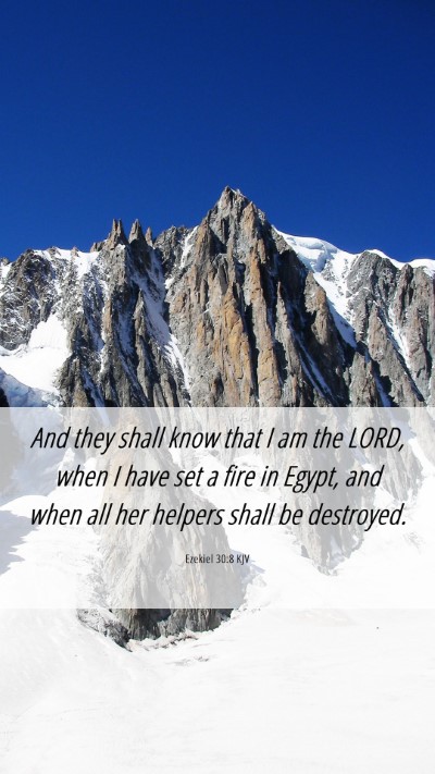 Picture 06 - Ezekiel 30:8 KJV Mobile Phone Wallpaper - And they shall know that I am the LORD, when I - Mobile Bible Verse Wallpaper