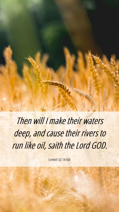 Picture 06 - Ezekiel 32:14 KJV Mobile Phone Wallpaper - Then will I make their waters deep, and cause - Mobile Bible Verse Wallpaper