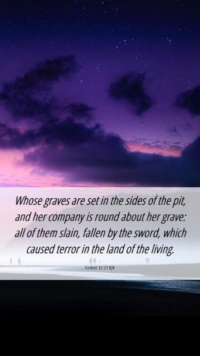 Picture 06 - Ezekiel 32:23 KJV Mobile Phone Wallpaper - Whose graves are set in the sides of the pit, and - Mobile Bible Verse Wallpaper