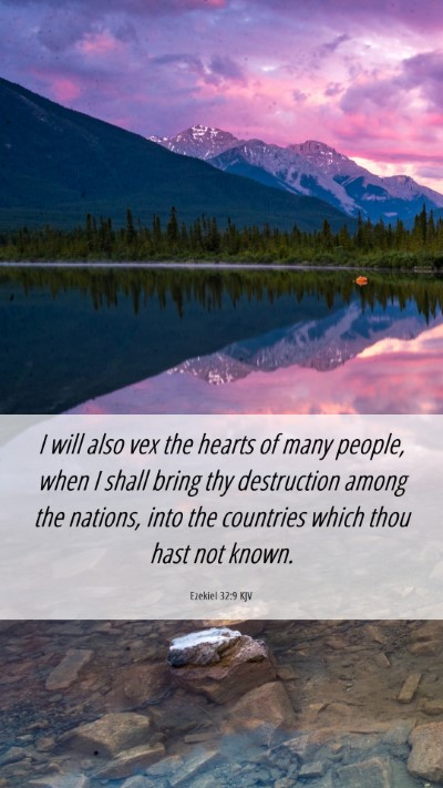Picture 06 - Ezekiel 32:9 KJV Mobile Phone Wallpaper - I will also vex the hearts of many people, when I - Mobile Bible Verse Wallpaper