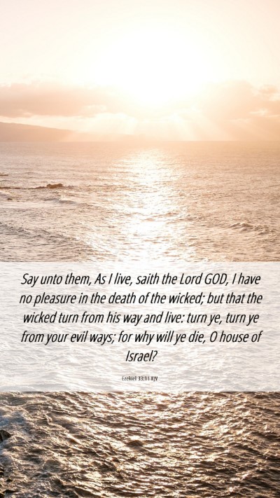 Picture 06 - Ezekiel 33:11 KJV Mobile Phone Wallpaper - Say unto them, As I live, saith the Lord GOD, I - Mobile Bible Verse Wallpaper