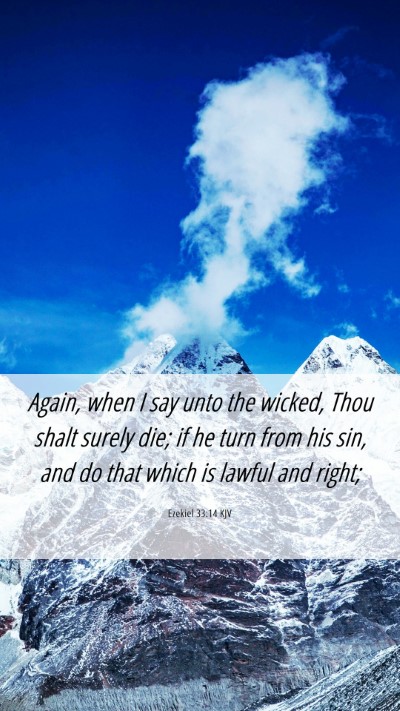 Picture 06 - Ezekiel 33:14 KJV Mobile Phone Wallpaper - Again, when I say unto the wicked, Thou shalt - Mobile Bible Verse Wallpaper