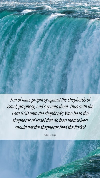 Picture 06 - Ezekiel 34:2 KJV Mobile Phone Wallpaper - Son of man, prophesy against the shepherds of - Mobile Bible Verse Wallpaper