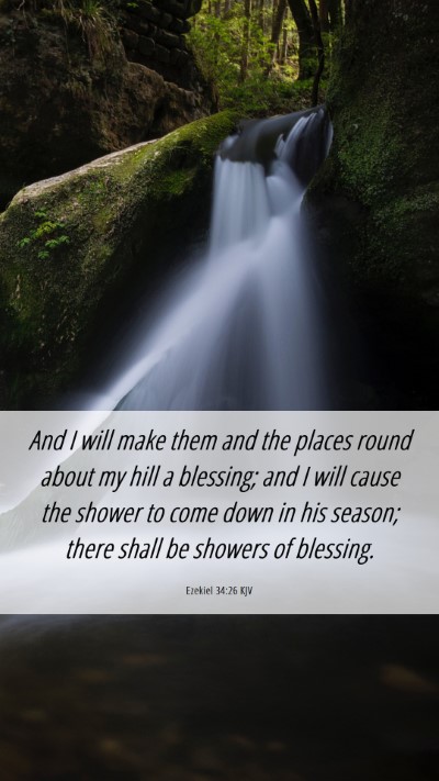 Picture 06 - Ezekiel 34:26 KJV Mobile Phone Wallpaper - And I will make them and the places round about - Mobile Bible Verse Wallpaper