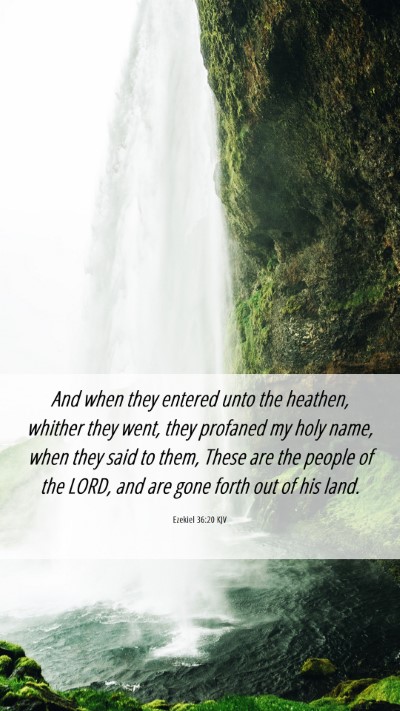 Picture 06 - Ezekiel 36:20 KJV Mobile Phone Wallpaper - And when they entered unto the heathen, whither - Mobile Bible Verse Wallpaper