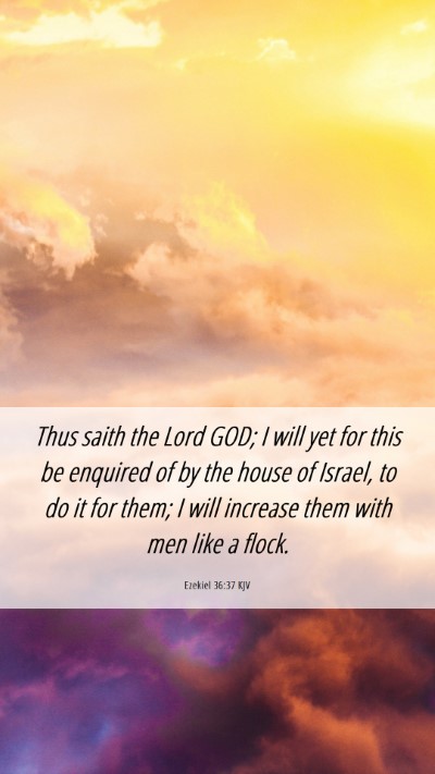 Picture 06 - Ezekiel 36:37 KJV Mobile Phone Wallpaper - Thus saith the Lord GOD; I will yet for this be - Mobile Bible Verse Wallpaper