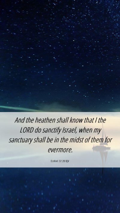 Picture 06 - Ezekiel 37:28 KJV Mobile Phone Wallpaper - And the heathen shall know that I the LORD do - Mobile Bible Verse Wallpaper