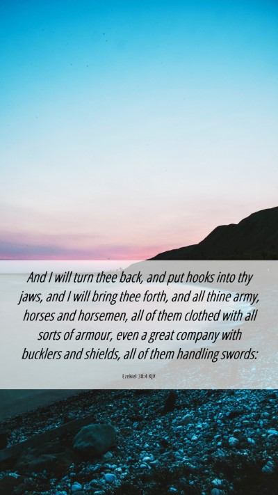 Picture 06 - Ezekiel 38:4 KJV Mobile Phone Wallpaper - And I will turn thee back, and put hooks into thy - Mobile Bible Verse Wallpaper