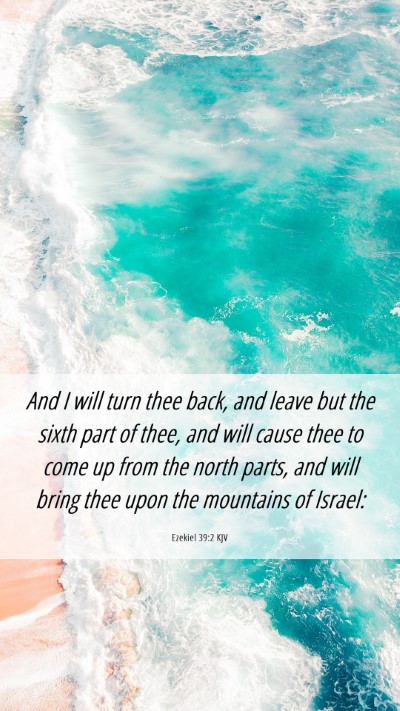 Picture 06 - Ezekiel 39:2 KJV Mobile Phone Wallpaper - And I will turn thee back, and leave but the - Mobile Bible Verse Wallpaper