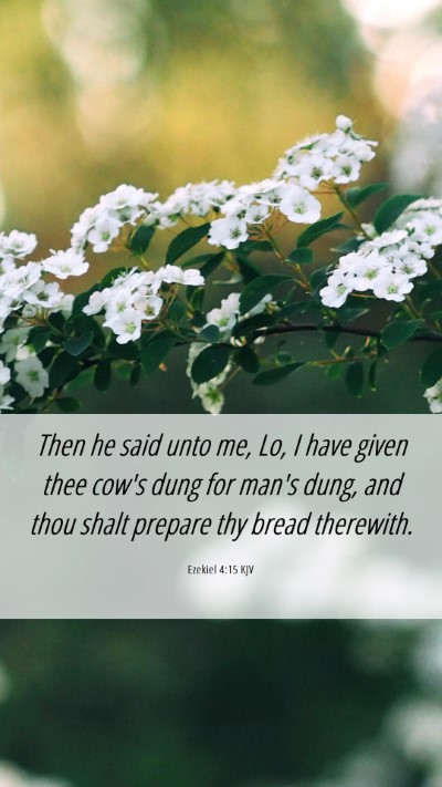 Picture 06 - Ezekiel 4:15 KJV Mobile Phone Wallpaper - Then he said unto me, Lo, I have given thee cow's - Mobile Bible Verse Wallpaper