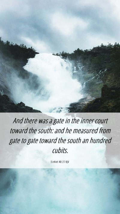 Picture 06 - Ezekiel 40:27 KJV Mobile Phone Wallpaper - And there was a gate in the inner court toward - Mobile Bible Verse Wallpaper