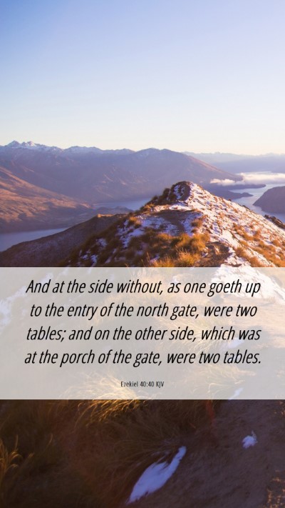 Picture 06 - Ezekiel 40:40 KJV Mobile Phone Wallpaper - And at the side without, as one goeth up to the - Mobile Bible Verse Wallpaper