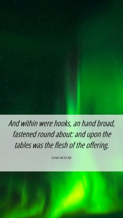 Picture 06 - Ezekiel 40:43 KJV Mobile Phone Wallpaper - And within were hooks, an hand broad, fastened - Mobile Bible Verse Wallpaper