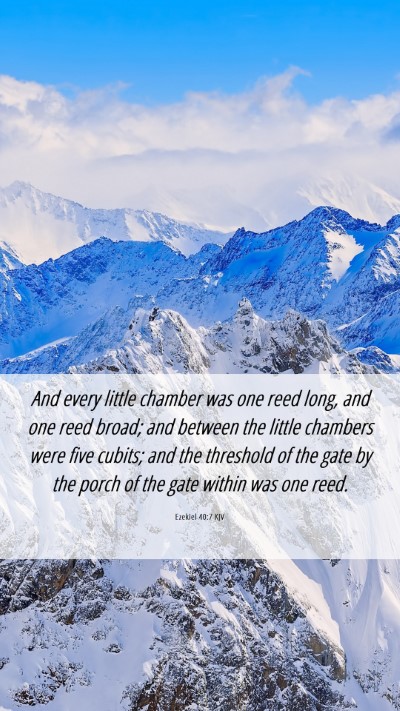 Picture 06 - Ezekiel 40:7 KJV Mobile Phone Wallpaper - And every little chamber was one reed long, and - Mobile Bible Verse Wallpaper