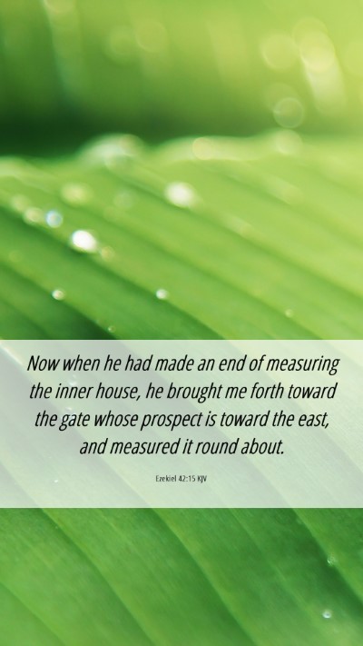 Picture 06 - Ezekiel 42:15 KJV Mobile Phone Wallpaper - Now when he had made an end of measuring the - Mobile Bible Verse Wallpaper