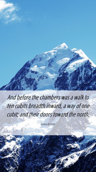Picture 06 - Ezekiel 42:4 KJV Mobile Phone Wallpaper - And before the chambers was a walk to ten cubits - Mobile Bible Verse Wallpaper