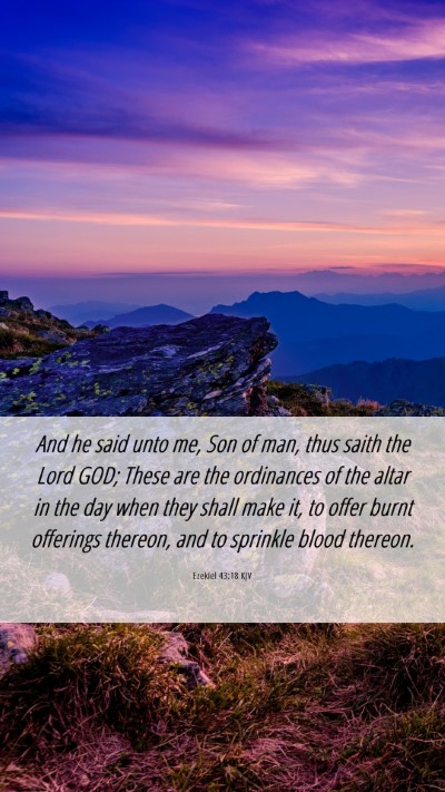 Picture 06 - Ezekiel 43:18 KJV Mobile Phone Wallpaper - And he said unto me, Son of man, thus saith the - Mobile Bible Verse Wallpaper