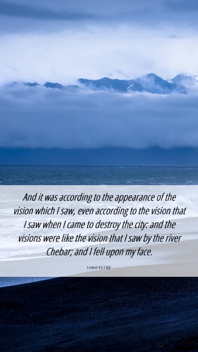 Picture 06 - Ezekiel 43:3 KJV Mobile Phone Wallpaper - And it was according to the appearance of the - Mobile Bible Verse Wallpaper