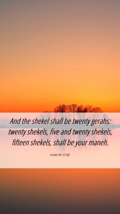 Picture 06 - Ezekiel 45:12 KJV Mobile Phone Wallpaper - And the shekel shall be twenty gerahs: twenty - Mobile Bible Verse Wallpaper