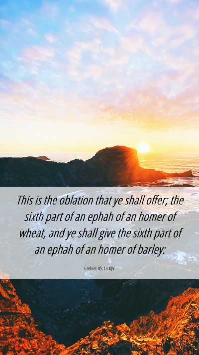 Picture 06 - Ezekiel 45:13 KJV Mobile Phone Wallpaper - This is the oblation that ye shall offer; the - Mobile Bible Verse Wallpaper