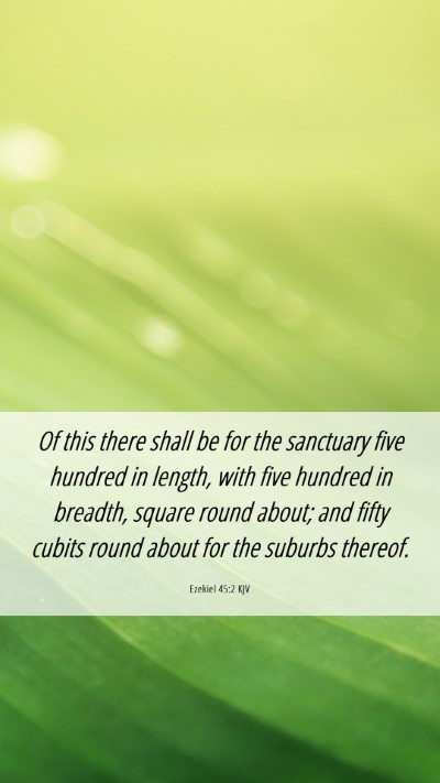 Picture 06 - Ezekiel 45:2 KJV Mobile Phone Wallpaper - Of this there shall be for the sanctuary five - Mobile Bible Verse Wallpaper