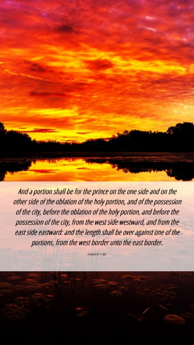 Picture 06 - Ezekiel 45:7 KJV Mobile Phone Wallpaper - And a portion shall be for the prince on the one - Mobile Bible Verse Wallpaper
