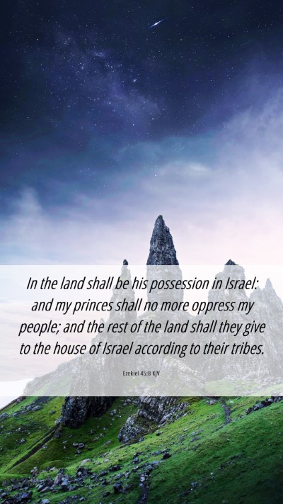 Picture 06 - Ezekiel 45:8 KJV Mobile Phone Wallpaper - In the land shall be his possession in Israel: - Mobile Bible Verse Wallpaper