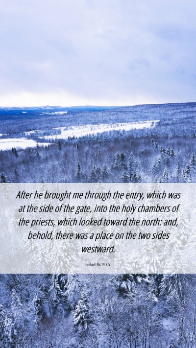Picture 06 - Ezekiel 46:19 KJV Mobile Phone Wallpaper - After he brought me through the entry, which was - Mobile Bible Verse Wallpaper