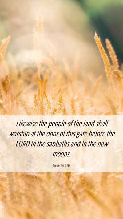 Picture 06 - Ezekiel 46:3 KJV Mobile Phone Wallpaper - Likewise the people of the land shall worship at - Mobile Bible Verse Wallpaper