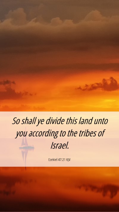 Picture 06 - Ezekiel 47:21 KJV Mobile Phone Wallpaper - So shall ye divide this land unto you according - Mobile Bible Verse Wallpaper