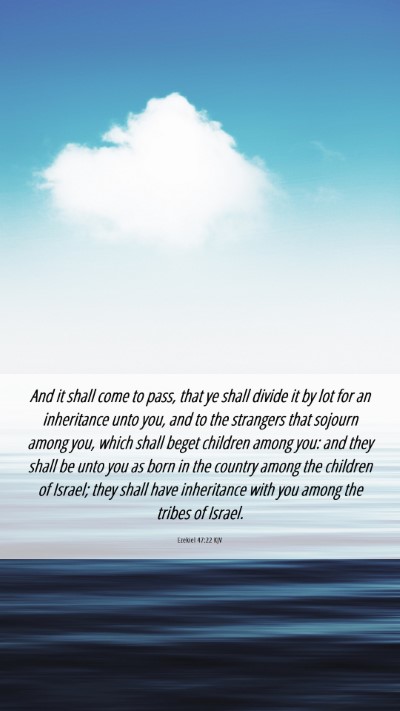 Picture 06 - Ezekiel 47:22 KJV Mobile Phone Wallpaper - And it shall come to pass, that ye shall divide - Mobile Bible Verse Wallpaper