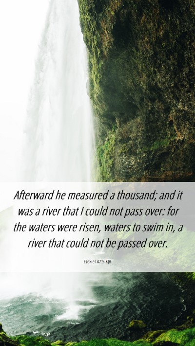 Picture 06 - Ezekiel 47:5 KJV Mobile Phone Wallpaper - Afterward he measured a thousand; and it was a - Mobile Bible Verse Wallpaper