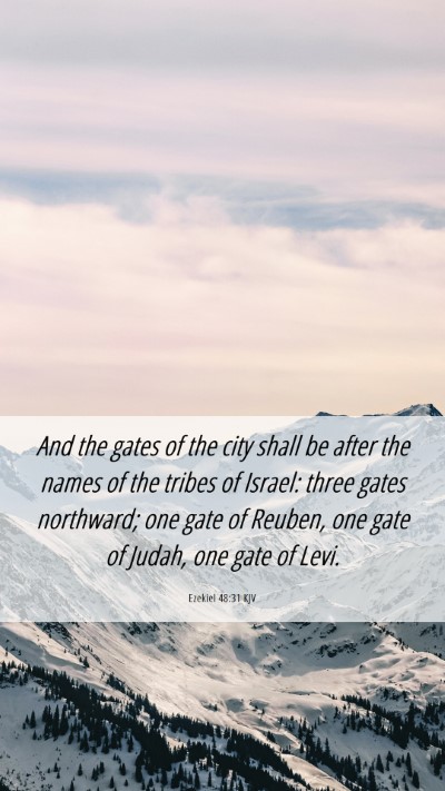 Picture 06 - Ezekiel 48:31 KJV Mobile Phone Wallpaper - And the gates of the city shall be after the - Mobile Bible Verse Wallpaper