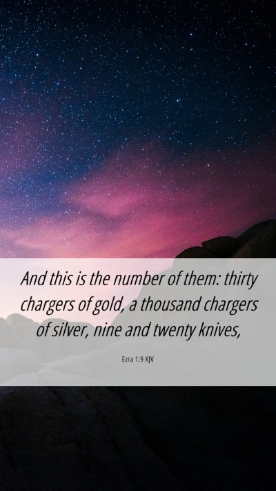 Picture 06 - Ezra 1:9 KJV Mobile Phone Wallpaper - And this is the number of them: thirty chargers - Mobile Bible Verse Wallpaper