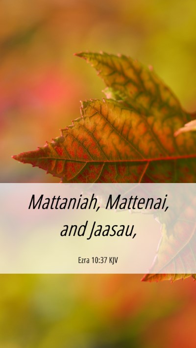 Picture 06 - Ezra 10:37 KJV Mobile Phone Wallpaper - Mattaniah, Mattenai, and - Mobile Bible Verse Wallpaper