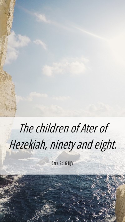 Picture 06 - Ezra 2:16 KJV Mobile Phone Wallpaper - The children of Ater of Hezekiah, ninety and - Mobile Bible Verse Wallpaper