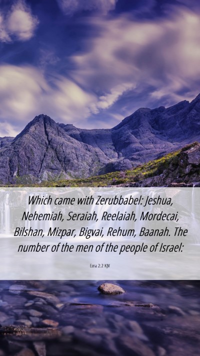 Picture 06 - Ezra 2:2 KJV Mobile Phone Wallpaper - Which came with Zerubbabel: Jeshua, Nehemiah, - Mobile Bible Verse Wallpaper