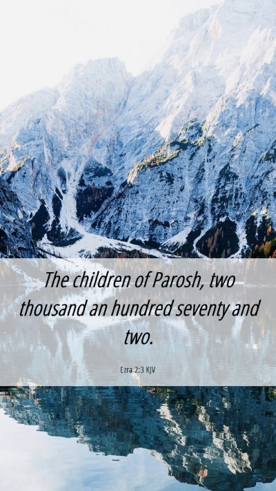 Picture 06 - Ezra 2:3 KJV Mobile Phone Wallpaper - The children of Parosh, two thousand an hundred - Mobile Bible Verse Wallpaper