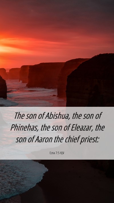 Picture 06 - Ezra 7:5 KJV Mobile Phone Wallpaper - The son of Abishua, the son of Phinehas, the son - Mobile Bible Verse Wallpaper