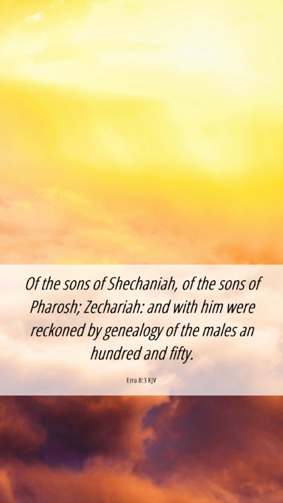 Picture 06 - Ezra 8:3 KJV Mobile Phone Wallpaper - Of the sons of Shechaniah, of the sons of - Mobile Bible Verse Wallpaper