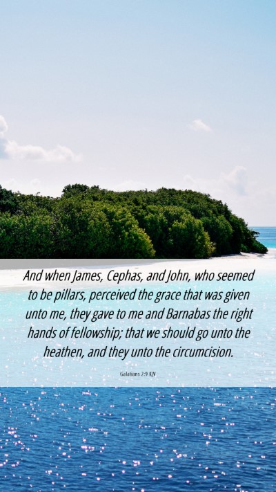 Picture 06 - Galatians 2:9 KJV Mobile Phone Wallpaper - And when James, Cephas, and John, who seemed to - Mobile Bible Verse Wallpaper