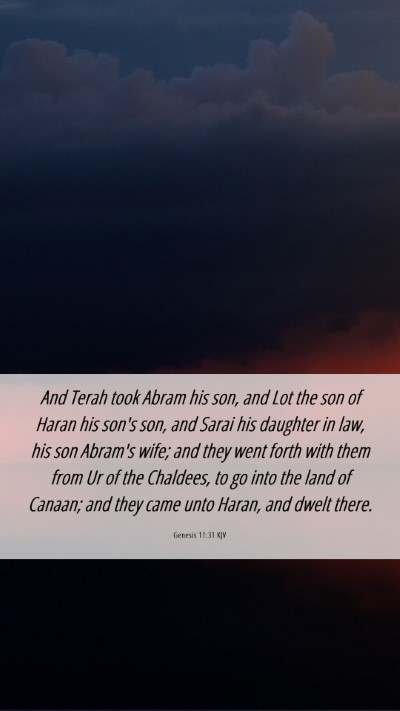 Picture 06 - Genesis 11:31 KJV Mobile Phone Wallpaper - And Terah took Abram his son, and Lot the son of - Mobile Bible Verse Wallpaper