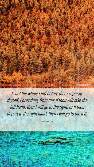 Picture 06 - Genesis 13:9 KJV Mobile Phone Wallpaper - Is not the whole land before thee? separate - Mobile Bible Verse Wallpaper