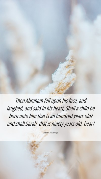 Picture 06 - Genesis 17:17 KJV Mobile Phone Wallpaper - Then Abraham fell upon his face, and laughed, and - Mobile Bible Verse Wallpaper